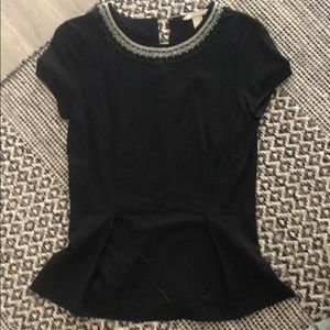 BR jeweled peplum top